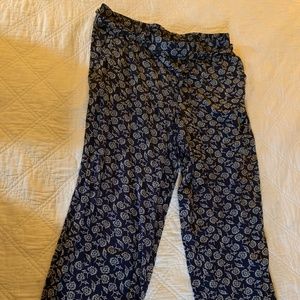 Navy blue floral pants